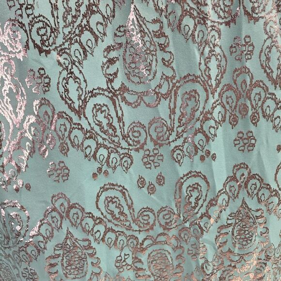 CORAL BAY GOLF Ladies Mint Green Silver Metallic Polo Style Shirt Size Medium - Picture 4 of 6